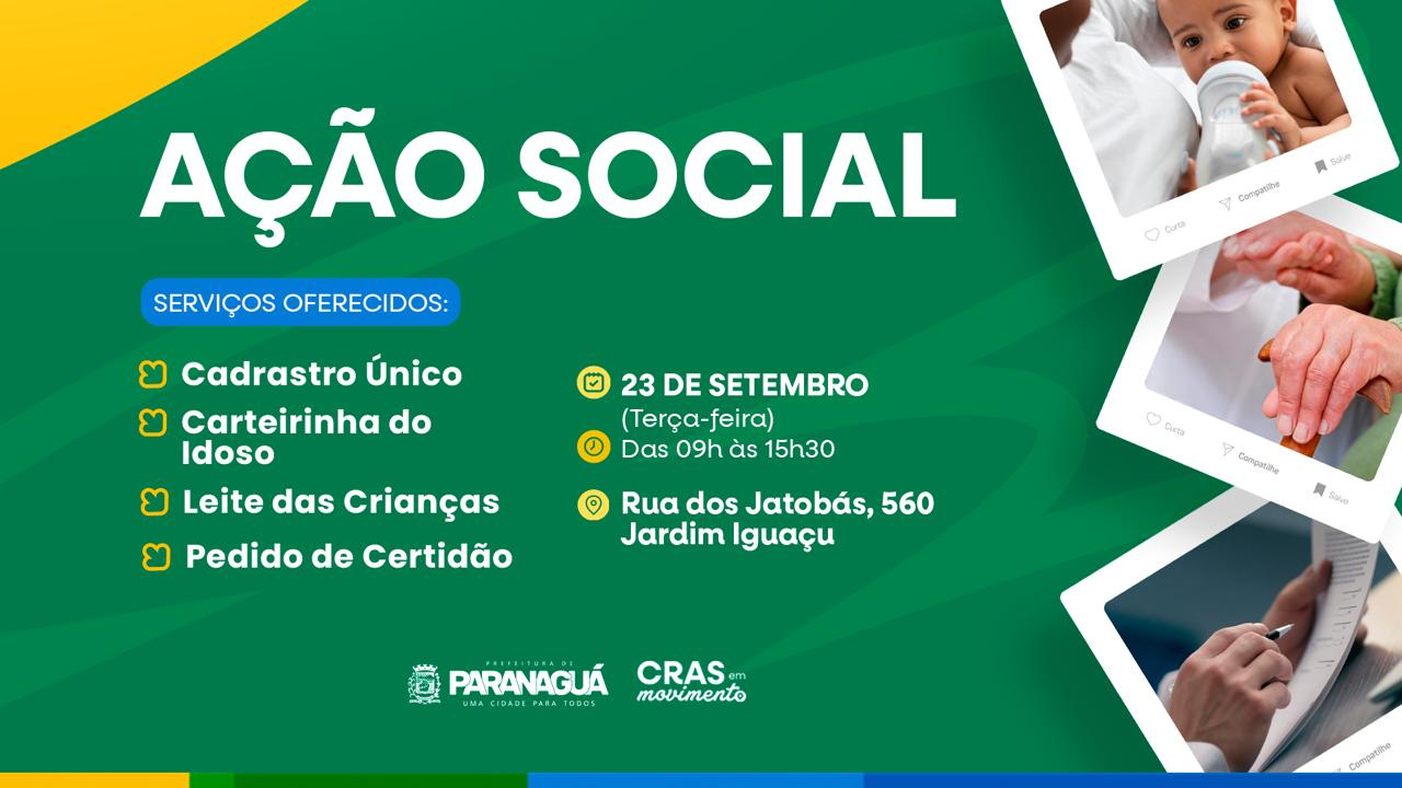 Cras em Movimento leva serviços gratuitos ao Jardim Iguaçu nesta terça-feira