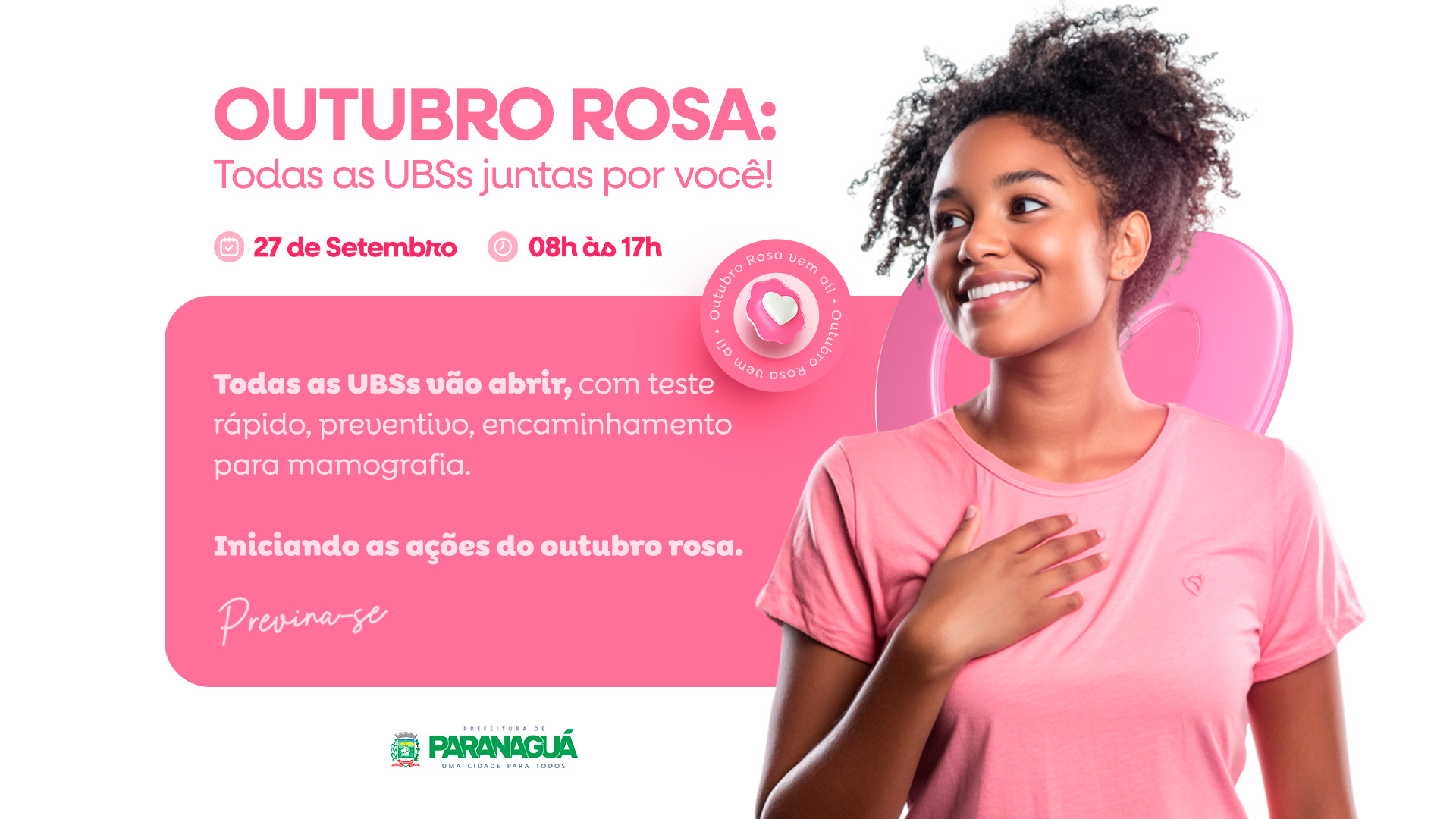 Unidades de Saúde estarão abertas neste sábado com foco na saúde da mulher