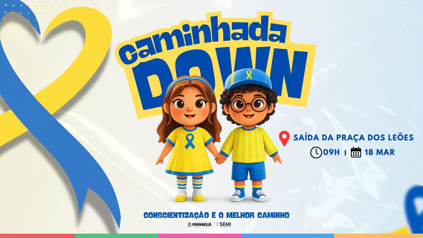 Caminhada Down acontece no dia 18 de março e reforça conscientização sobre inclusão