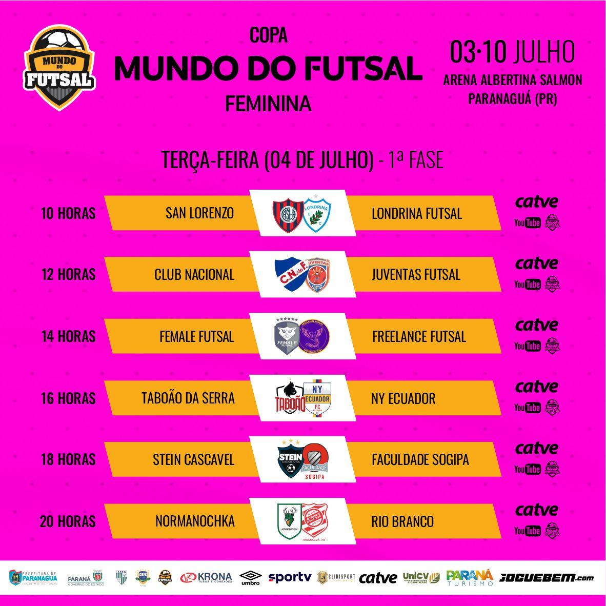 Prefeitura de Paranaguá - Copa Mundo Do Futsal Confira a programação da  competição